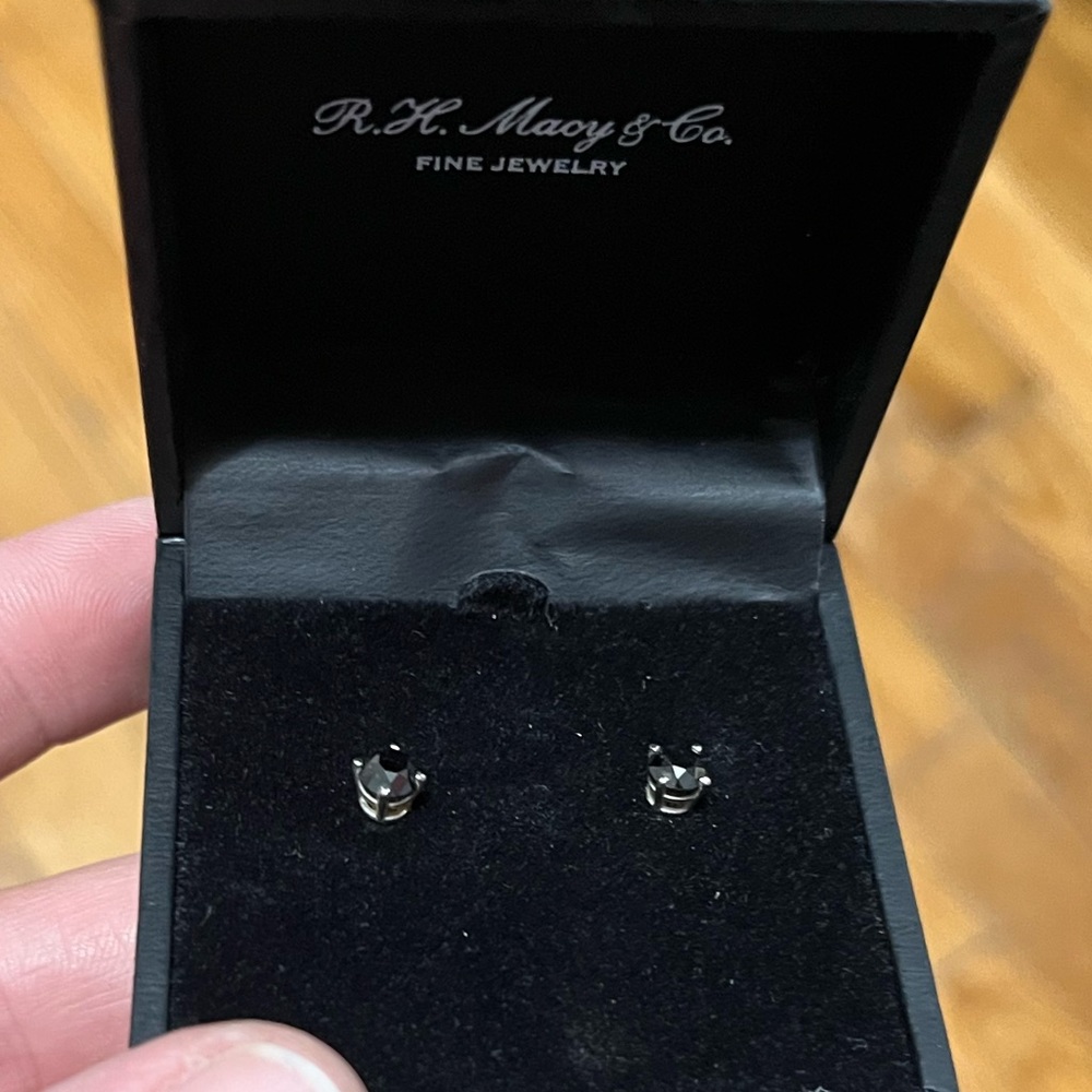 Black diamond earrings